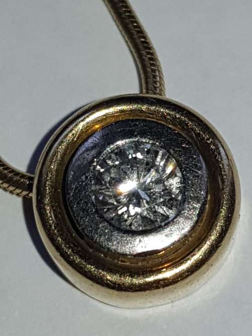 STUNNING 18KT ROPE CHAIN WITH DIAMOND PENDANT